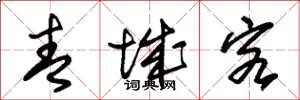 朱锡荣青城客草书怎么写