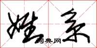 朱锡荣姓系草书怎么写
