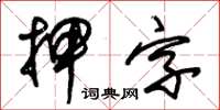 朱锡荣押字草书怎么写