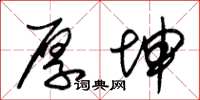 朱锡荣厚坤草书怎么写