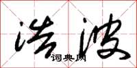 朱锡荣浩波草书怎么写