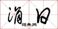 朱锡荣涓日草书怎么写