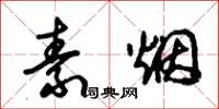 朱锡荣素烟草书怎么写