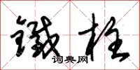 朱锡荣铁柱草书怎么写