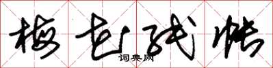 朱锡荣梅花纸帐草书怎么写