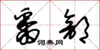 朱锡荣番部草书怎么写