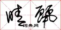 朱锡荣晴丽草书怎么写