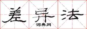 范连陞差异法隶书怎么写