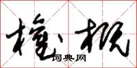 朱锡荣权概草书怎么写