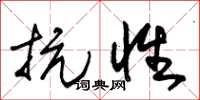 朱锡荣抗性草书怎么写