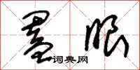 朱锡荣阖眼草书怎么写