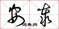 曾庆福安泰草书怎么写