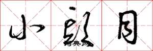 曾庆福小头目草书怎么写