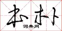 曾庆福本朴草书怎么写
