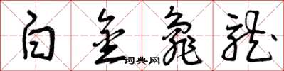 曾庆福白金龟龙草书怎么写