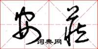 曾庆福安藏草书怎么写