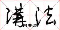 曾庆福讲法草书怎么写