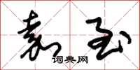 朱锡荣嘉至草书怎么写