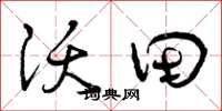 曾庆福沃田草书怎么写