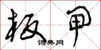 曾庆福板闸草书怎么写