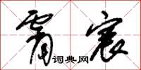 朱锡荣霄宸草书怎么写