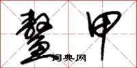 朱锡荣鳌甲草书怎么写
