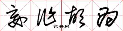 朱锡荣妄作胡为草书怎么写