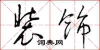 曾庆福装饰草书怎么写