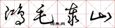 曾庆福鸿毛泰山草书怎么写