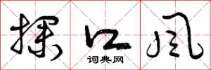 曾庆福探口风草书怎么写