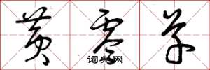 曾庆福黄零草草书怎么写