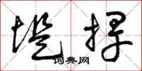 曾庆福堤捍草书怎么写
