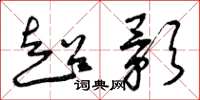 曾庆福超影草书怎么写