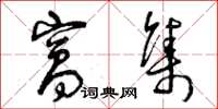 曾庆福窝集草书怎么写