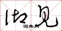 曾庆福御见草书怎么写