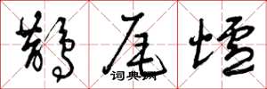 曾庆福鹊尾炉草书怎么写