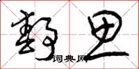 曾庆福静思草书怎么写