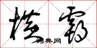 曾庆福横霸草书怎么写