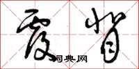 曾庆福覆背草书怎么写
