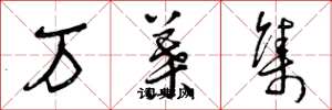曾庆福万叶集草书怎么写