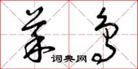 曾庆福菜鸟草书怎么写