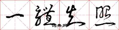 曾庆福一体知照草书怎么写