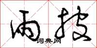 曾庆福雨披草书怎么写