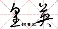 曾庆福皇英草书怎么写