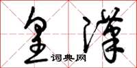 曾庆福皇汉草书怎么写