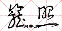 曾庆福笼照草书怎么写