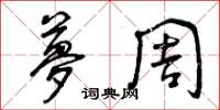 曾庆福梦周草书怎么写