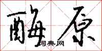 钱沛云酶原行书怎么写