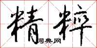 钱沛云精粹行书怎么写