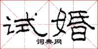 柯春海试婚隶书怎么写